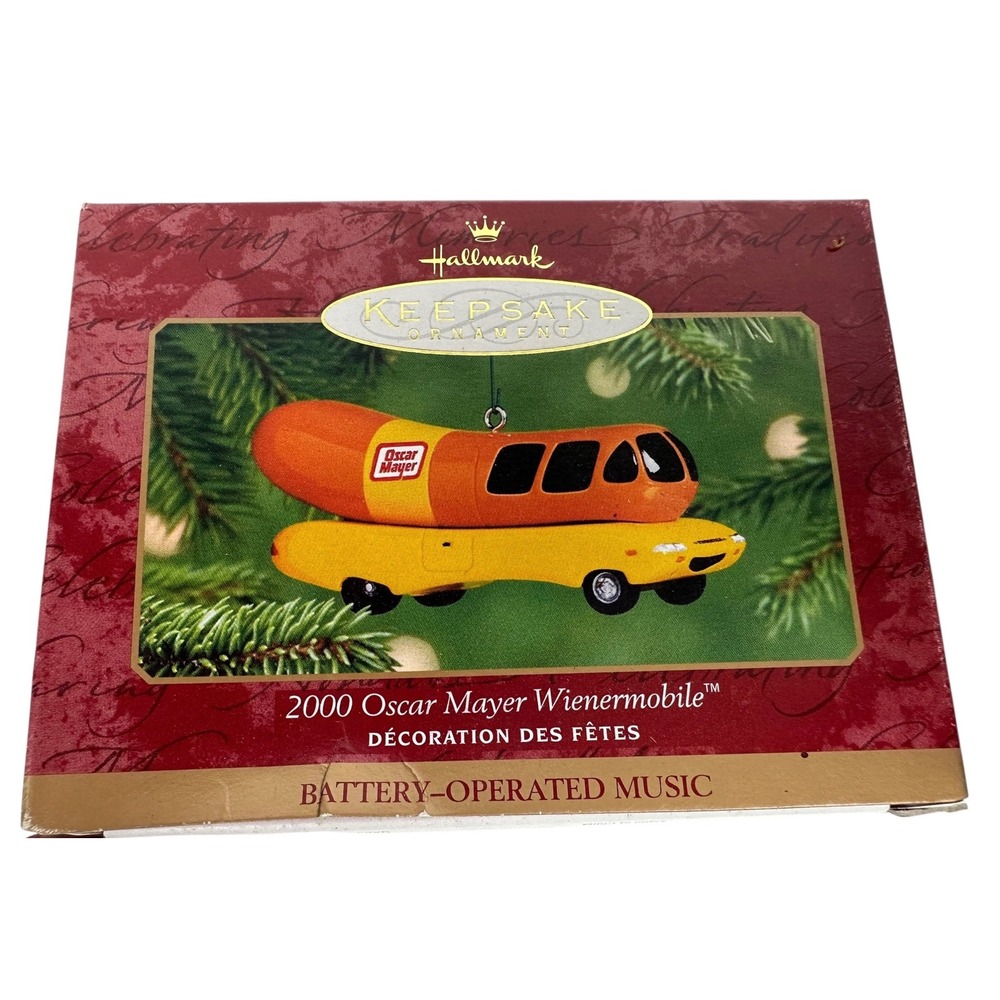 Hallmark Keepsake 2000 Oscar Mayer Wienermobile Musical Ornament 2001 Boxed